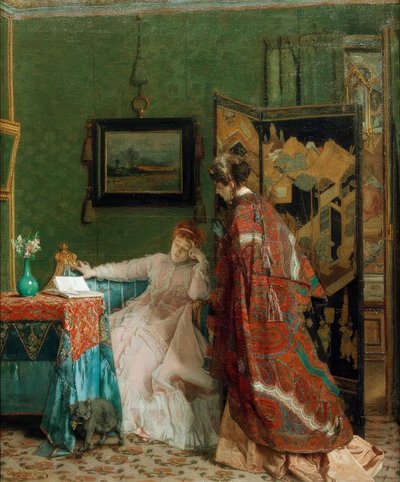 A. Stevens, Nonchalance or The Visit by Alfred Emile Stevens
